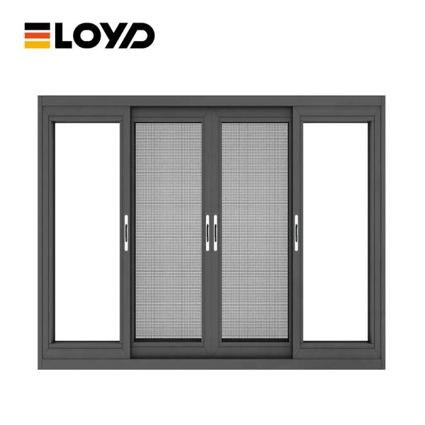Ventana corredera de aluminio con unión sin costura