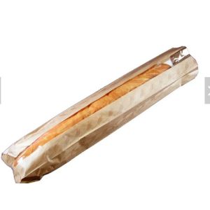 China Bolsas de pan de plástico de panadería Kraft con ventana reciclable personalizada wholesale