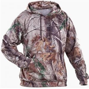 Fleece Fabric Camouflage Pullover Jacket , Mens Camo Sweatshirt For Hunting