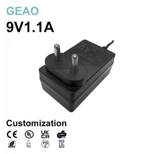 1.1A 9V Power Supply Adaptor Wall Mount Electric Reliable And Safe