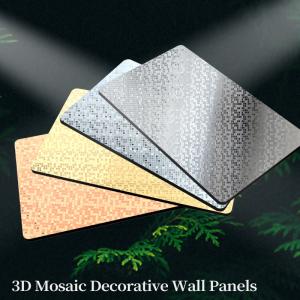 High Quality New Product Golden Metal Mosaic Bamboo Charcoal Co-Extruded Wood Veneer Panel