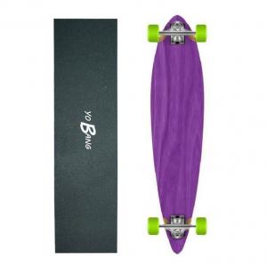 Longboard china supplier 40inch Cambered Pintail Longboard With 7inch UB Truck Green Wheels
