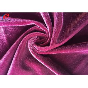 China Super Soft Polyester Spandex Velvet Fabric , Elastic Korean Fabric Eco - Friendly supplier