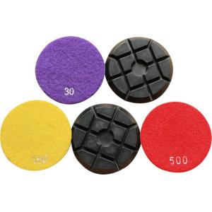 Black 4 " Sharp Marble Stone Abrasive Diamond Resin Pads For Floor Leveling