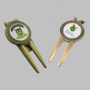 OEM Custom Special Shape High Quality Blank Silver Metal Stainless Steel Golf Lawn Pitch Divot Tools Repair Tool