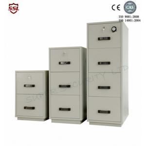 China Fire Resistant Filing Cabinet 4 Drawers , 2 Hour Fire Rating Cabinet supplier