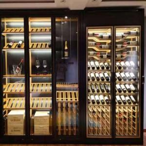 China SS Metal Wine Cabinet Customized Size Modern Wine Cabinet With Doors supplier