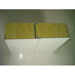 Yellow 100mm Rockwool Insulation Board Fire Resistant For Steel Sandwich Panel