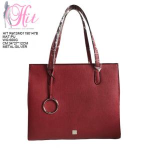 Women Handbag Designer Red Color Ladies Leather Tote Bag