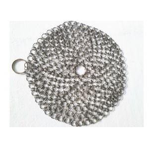 6''X 6'' Chain Mail Cast Iron Cleaner Woven With ø1.2*10mm Stainless Steel Rings