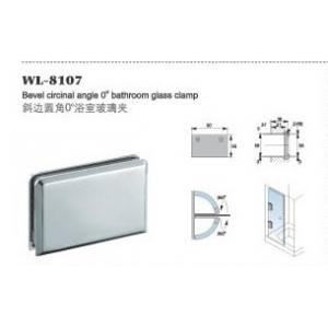 China Solid Brass glass clamp WL-8107 bevel circinate 0 degree wall mounted bathroom shower door glass bracket supplier