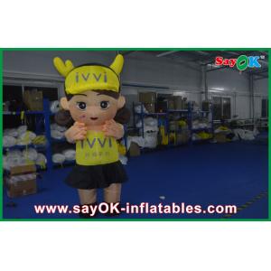 China Cute Decoration Inflatable Characters 3m Girl Lively Big Size Oxford Cloth supplier