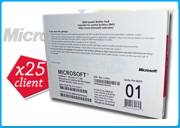 Microsoft Windows Server 2008 R2 Edition 1-8cpu With 25Clients Genuine Key
