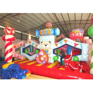 China Digital painting inflatable candy house fun city big inflatable Christmas candy themed amusement park supplier