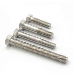 DIN933 931 Hex Head Bolts And Nuts Nickel Alloy Inconel 600 601 625 825 Hex Bolt / Screws