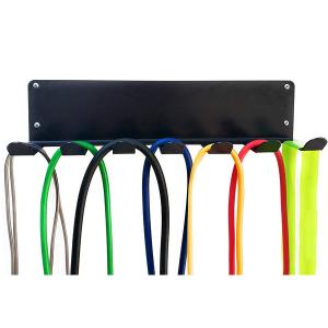 China Wall Mounted Gym Organizer for Fitness Bands/Foam Rollers Jump Rope Rack Behind Doors supplier
