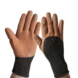 Latex foam gloves, breathable, wear-resistant, non-slip gloves, fully hung rubber-impregnated labor protection gloves
