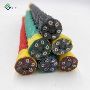 16mm 6 strand Polyester combination rope with steel wire for playground