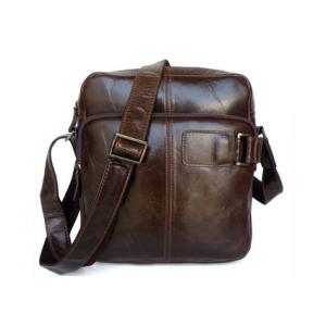 China Vintage Tan Leather Trendy Shoulder Messenger Bag supplier