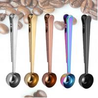 China Stainless Steel Measuring Spoon With Coffee Bag Clip on sale