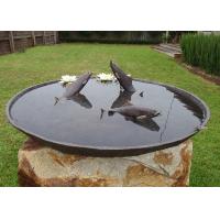 China Antique Cast Metal Fish Bronze Statue Bowl Water Fountain Metal Lawn Sculptures on sale