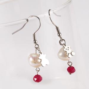 Stainless steel Hook Earrings with Freshwater Pearl for Women