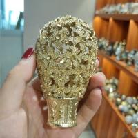 China wholesale curtain rod price gold color metal end caps finial curtain rod accessories on sale
