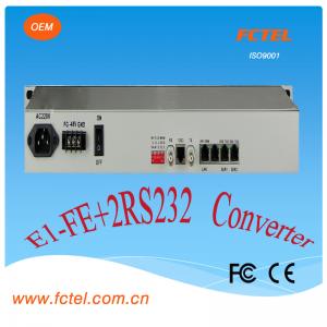 G.703 interface converter E1 to Ethernet protocol converter with RS232 data , AC or DC power supply