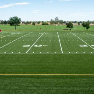 25m × 4m Per Roll Football Artificial Grass , Dark Green Soccer Field Synthetic Grass
