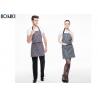 Black And White Stripes Custom Cooking Aprons Printing / Embroidery Logo