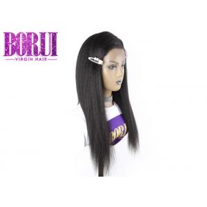 Natural Color Full Lace Human Wigs Brazilian Kinky Yaki Straight Soft Smooth