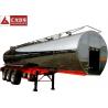 30000 L Aluminum Tanker Trailer , Milk Transport Trailer Polyurethane Foam 80mm