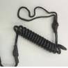 Plastic Slim Black Color Cheap Retainer Spring Coiled Lanyard Pen Holder