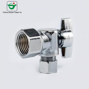 China Low Lead Double Outlet 5/8x1/2x1/2 Water Sink Angle Valve supplier