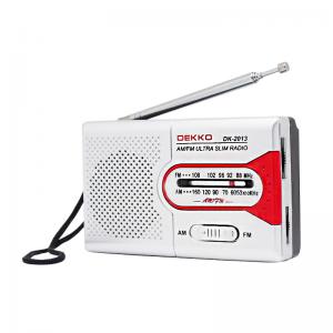 Two Band Pocket AM FM Radio Speaker  23mm Plastic With Earphone Jack