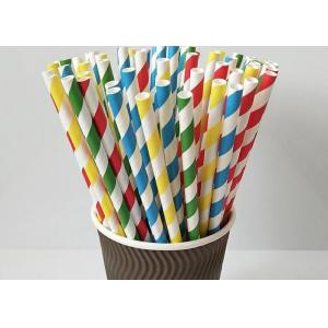 China Creative Color Candy Stripe Straws Paper Suction Tubes For Wedding Using wholesale