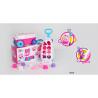 Pink Building Blocks Educational Toys For Kids Age 3 Years / Animal Trolley Cart