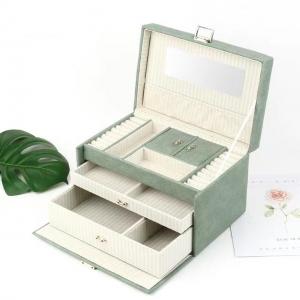 Mint Green Luxury PU Jewelry Cases Velvet Jewelry Set Gift Box