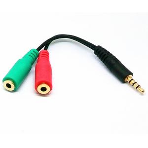 China High quality 3.5mm Headset and microphone splitter cable supplier