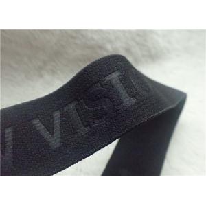 High Frequency Jacquard Elastic Band Embossed Customized Logo For Garment