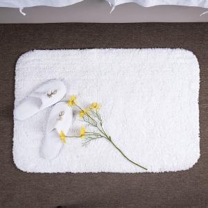 Curved Machine Washing Hotel Bath Mat 100% Cotton Terry Bath Mat Rug For Hotel Spa Outdoor