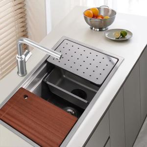 Rectangular 304 Stainless Steel Kitchen Sink With Premium Vacuum Plating Nano Coating
