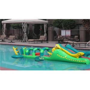 China Inflatable Outdoor Toys Floating Blow Up Obstacle Course For Water Park supplier