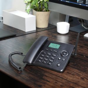 China Low Price 2G GSM 2.4\" WiFi Sim Card Slot Table Phone Speed Dial Call Forwarding Barring Mute Function SMS Cordless Telephones wholesale