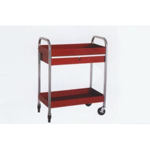 China Red High Glossy Rolling Tool Cart / Garage Trolley with Brakes For Garage Hand Tools supplier