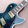 New style high quality custom LP Style electric guitar Gold Hardware in Blue