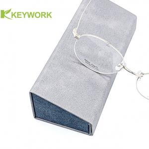 Side-Trapezoid Tri Fold Metal Reading Optical Glasses Case Resit Compression Factory
