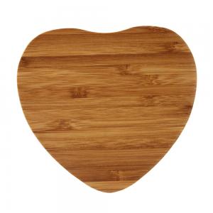 China Heart Shape Wooden Wireless Charger , Wood Qi Charger Fast Charging Pad Bamboo Design supplier