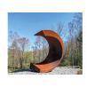 China 250cm Height Corten Steel Moon Sculpture For Garden Decoration wholesale