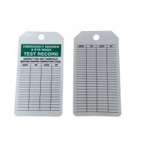 China 25/Pk Pf Cardstock PVC Hang Tag Inspection Records Tag Emergency Shower & Eye Wash on sale